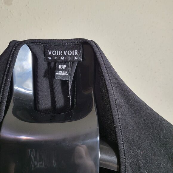 Enfocus Studio Womens Black Mini Dress Short Sleeve Scoop Neck Size 18w - Picture 3 of 4